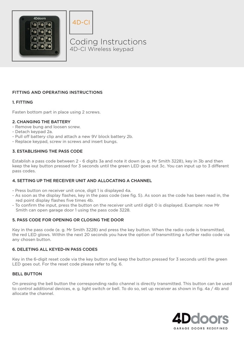 4Ddoors 4D-CI Coding Instructions
