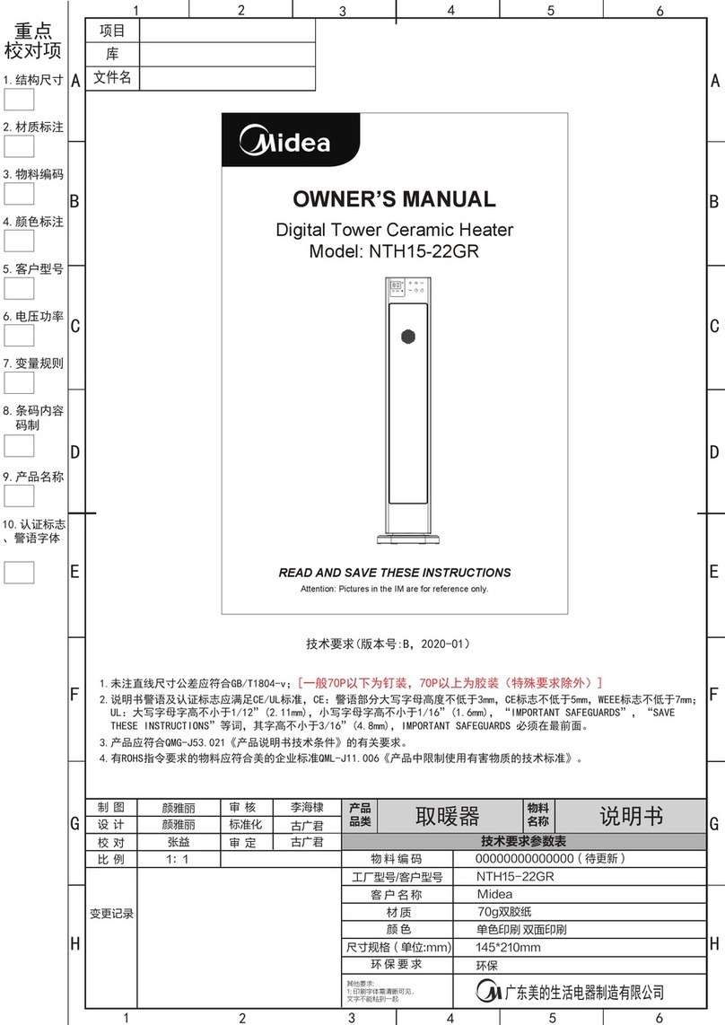 Midea NTH15-22GR User manual