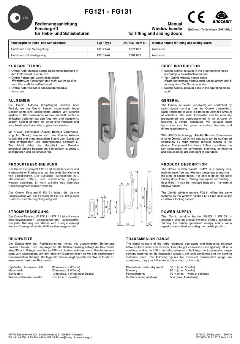 EnOcean Omnio FG121 manual