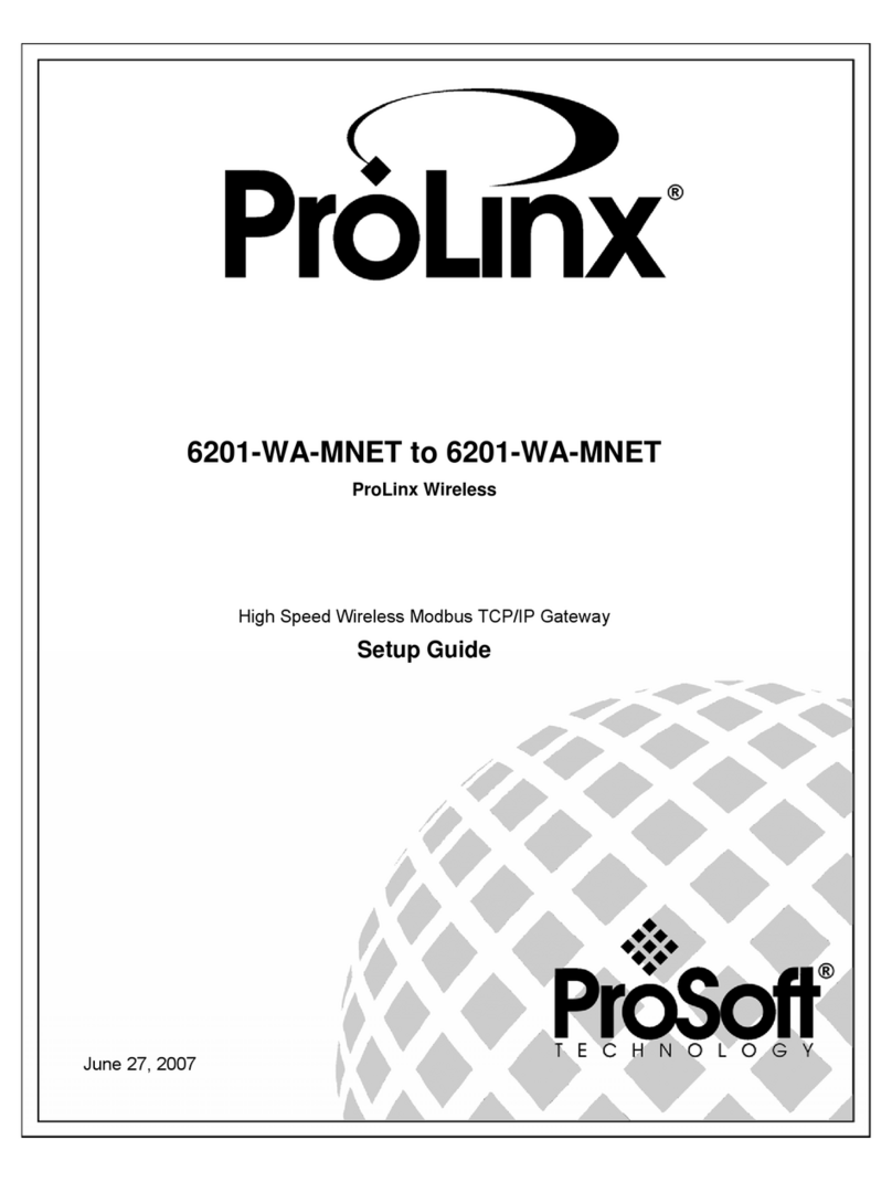 ProSoft ProLinx Wireless 6201-WA-MNET Setup guide
