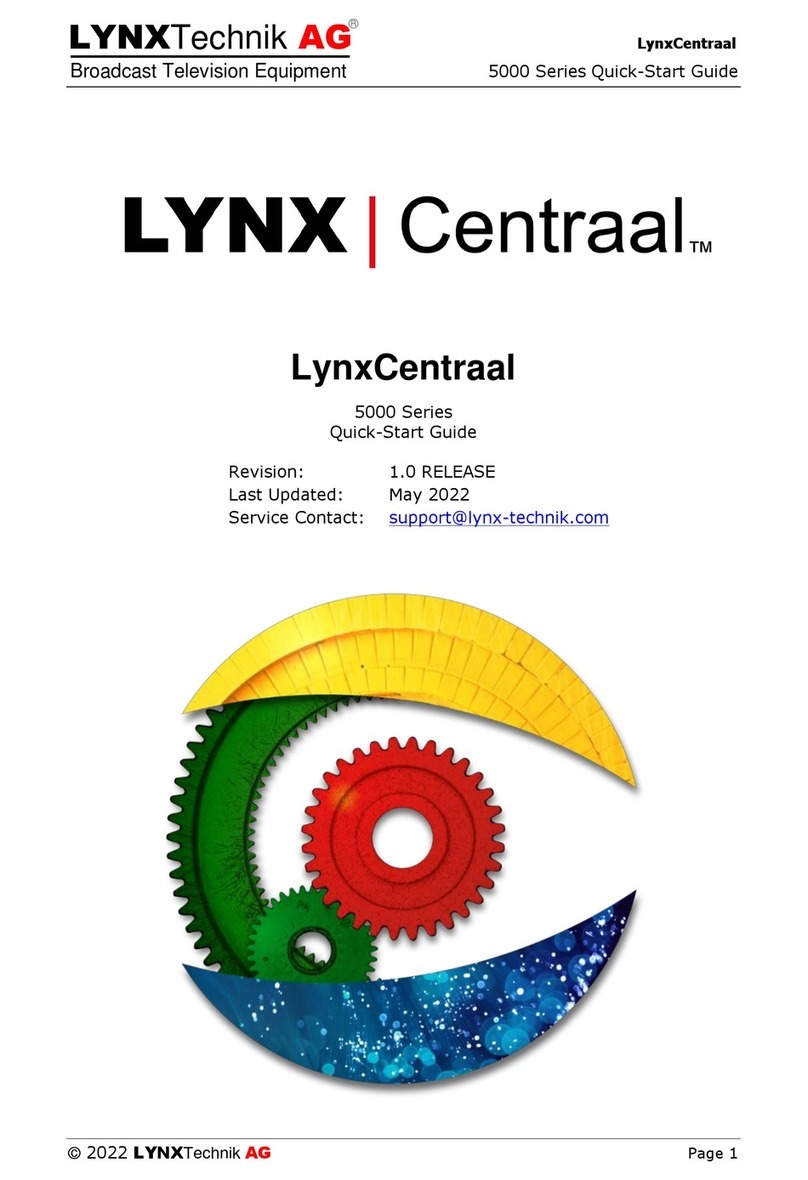 Lynx LynxCentraal 5000 Series quick start guide Lynx LynxCentraal 5000 Series quick start guide
