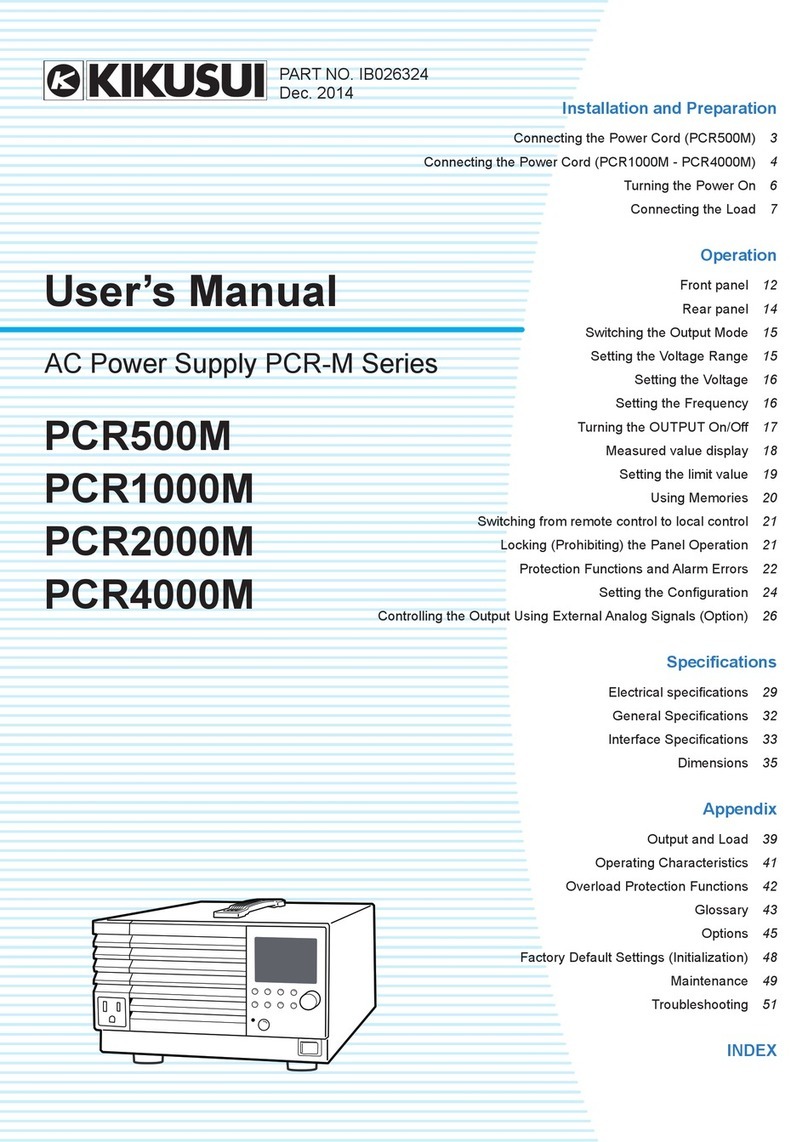 Kikusui PCR-M Series user manual