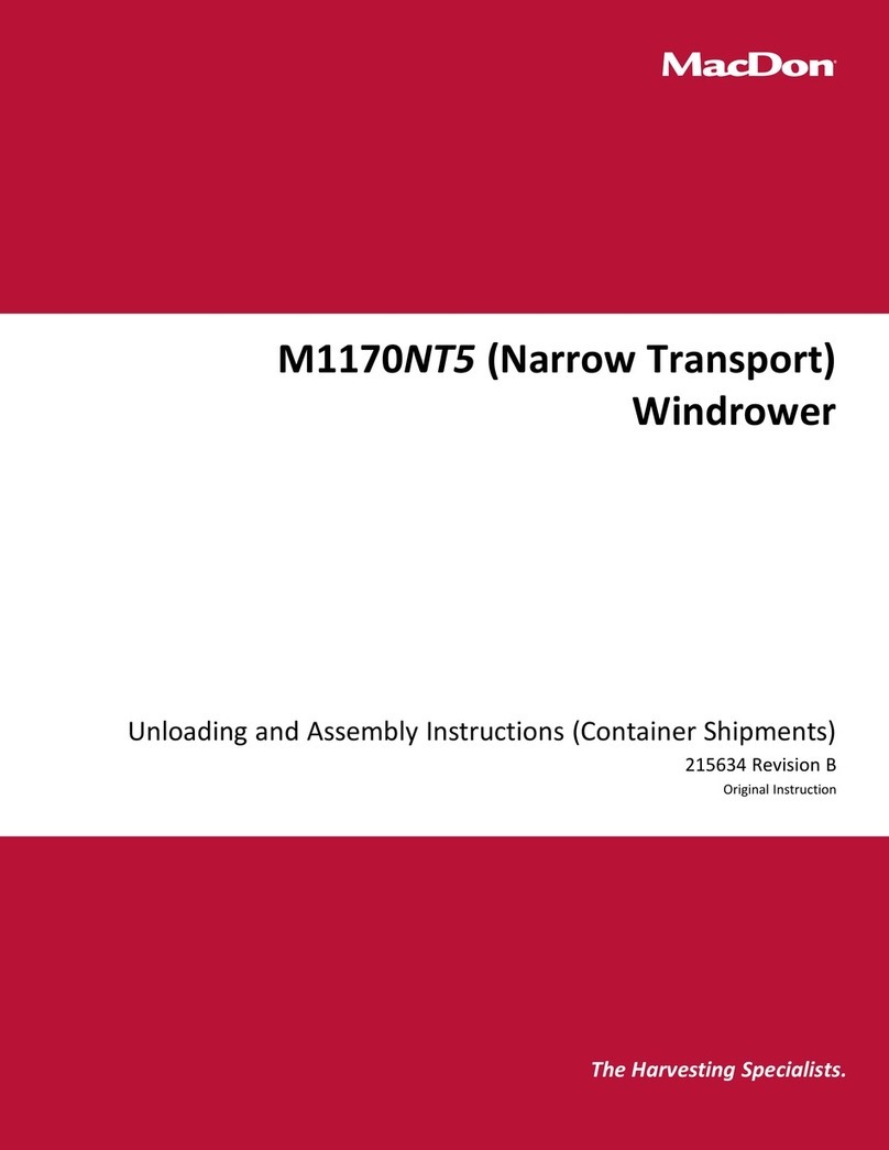 MacDon M1170NT5 Unloading and assembly instructions