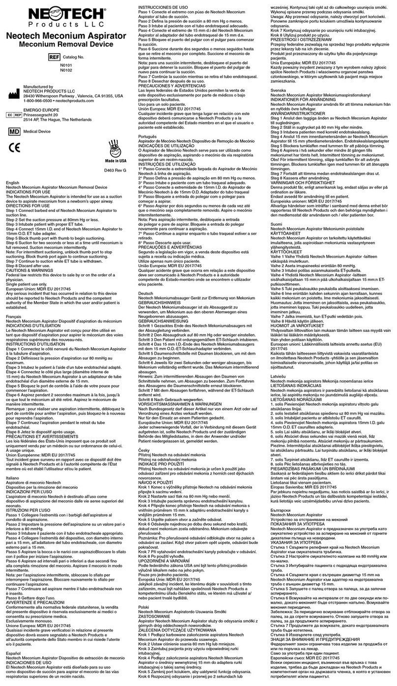 NeoTech N0101 quick start guide
