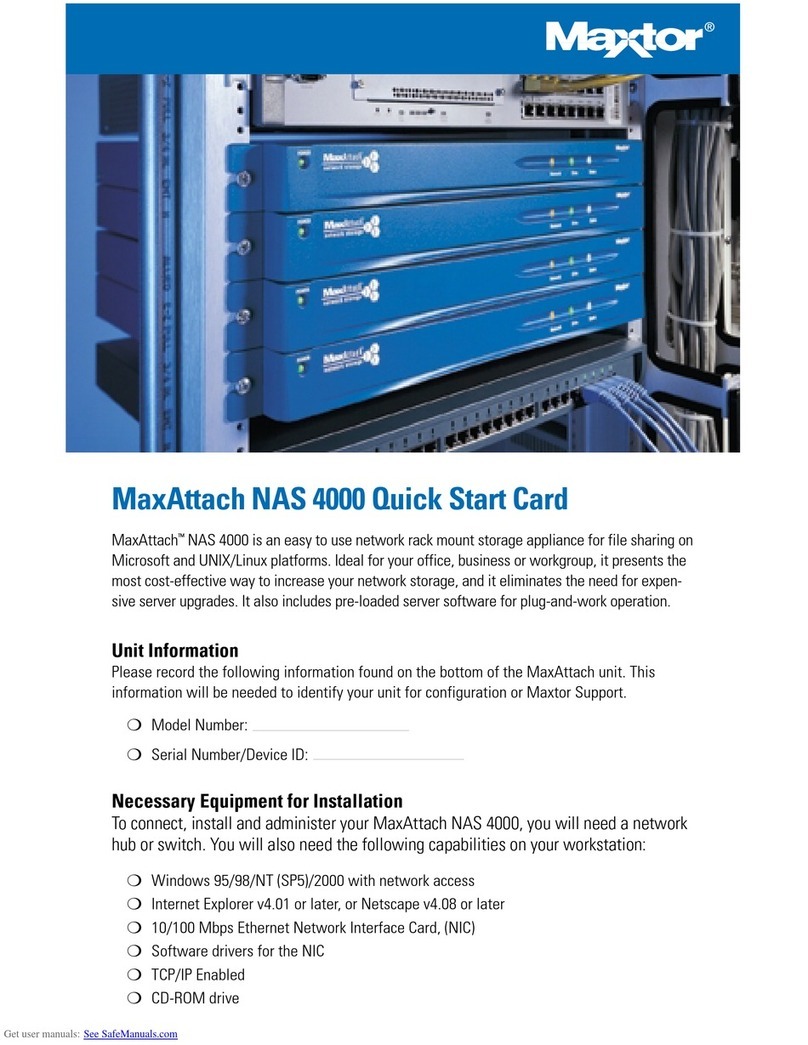 Maxtor MaxAttach NAS 4000 User manual