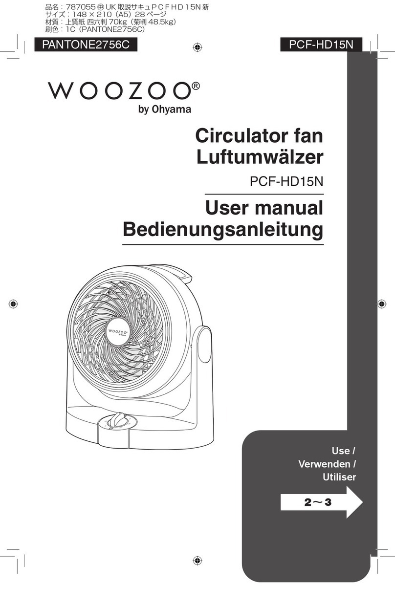 Ohyama woozoo PCF-HD15N User manual