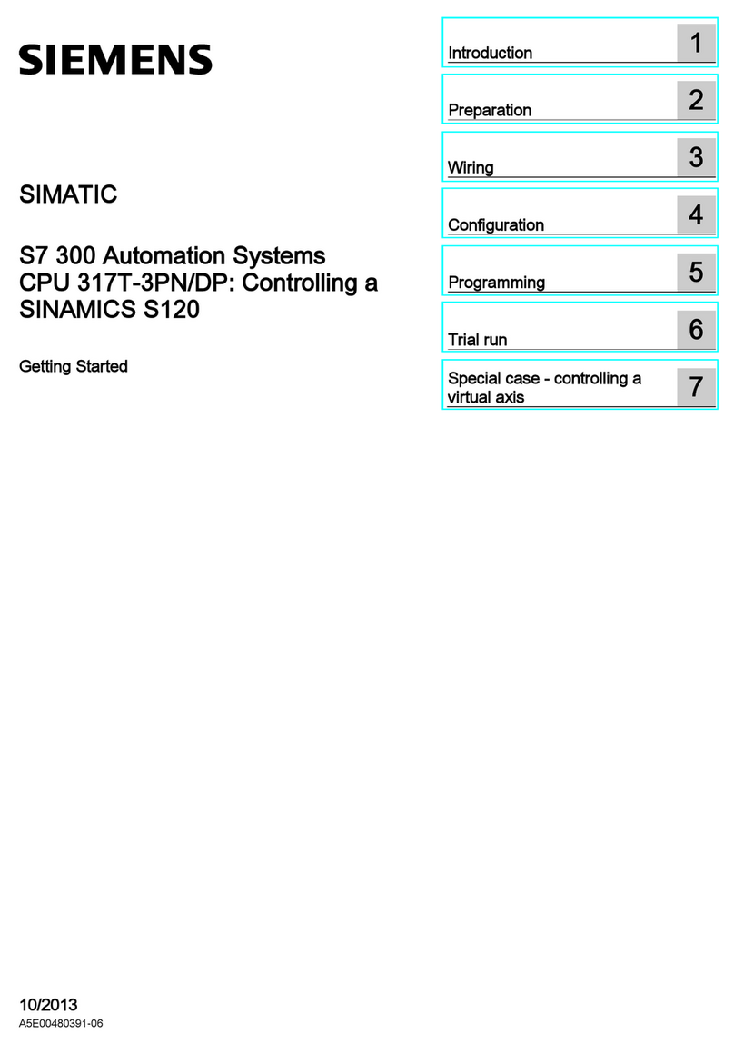 Siemens SIMATIC S7 300 PLC User manual