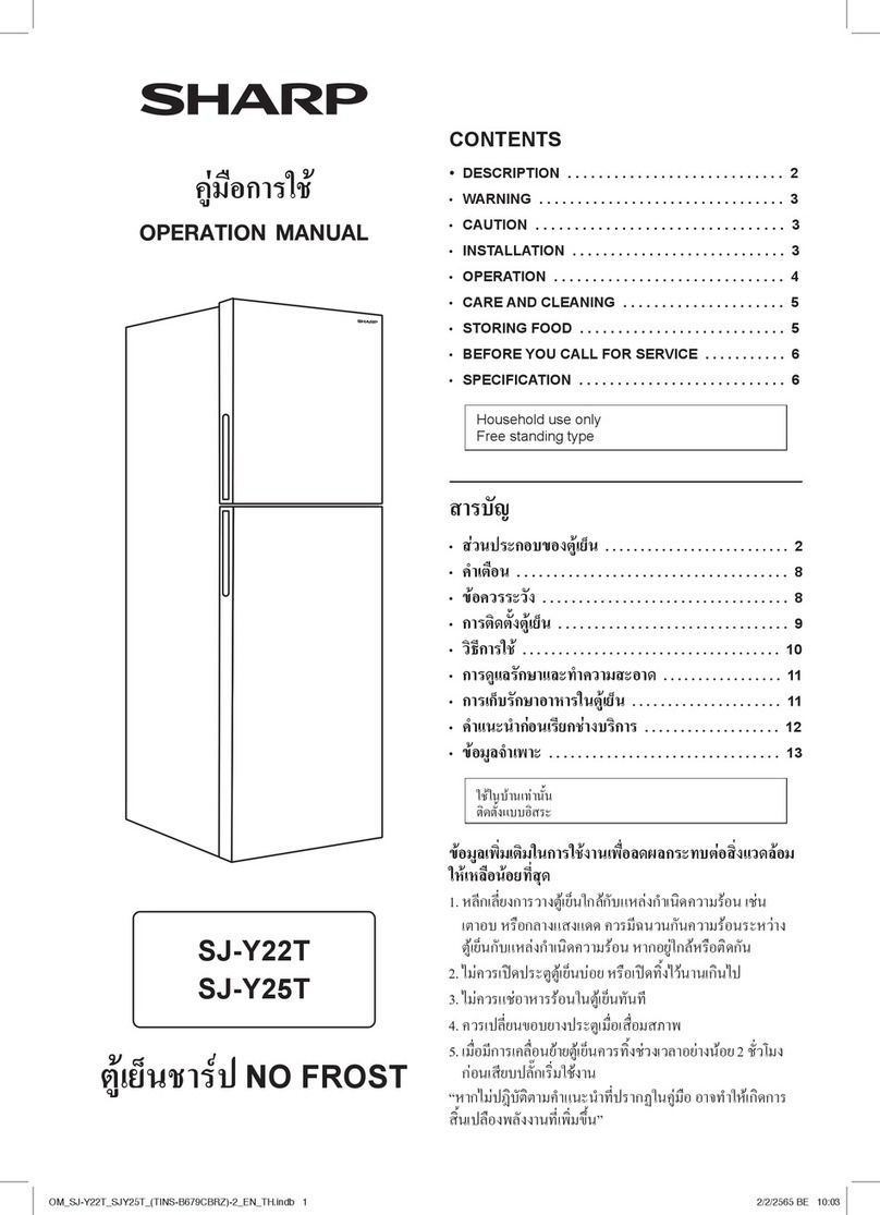 Sharp SJ-Y22T Operation manual
