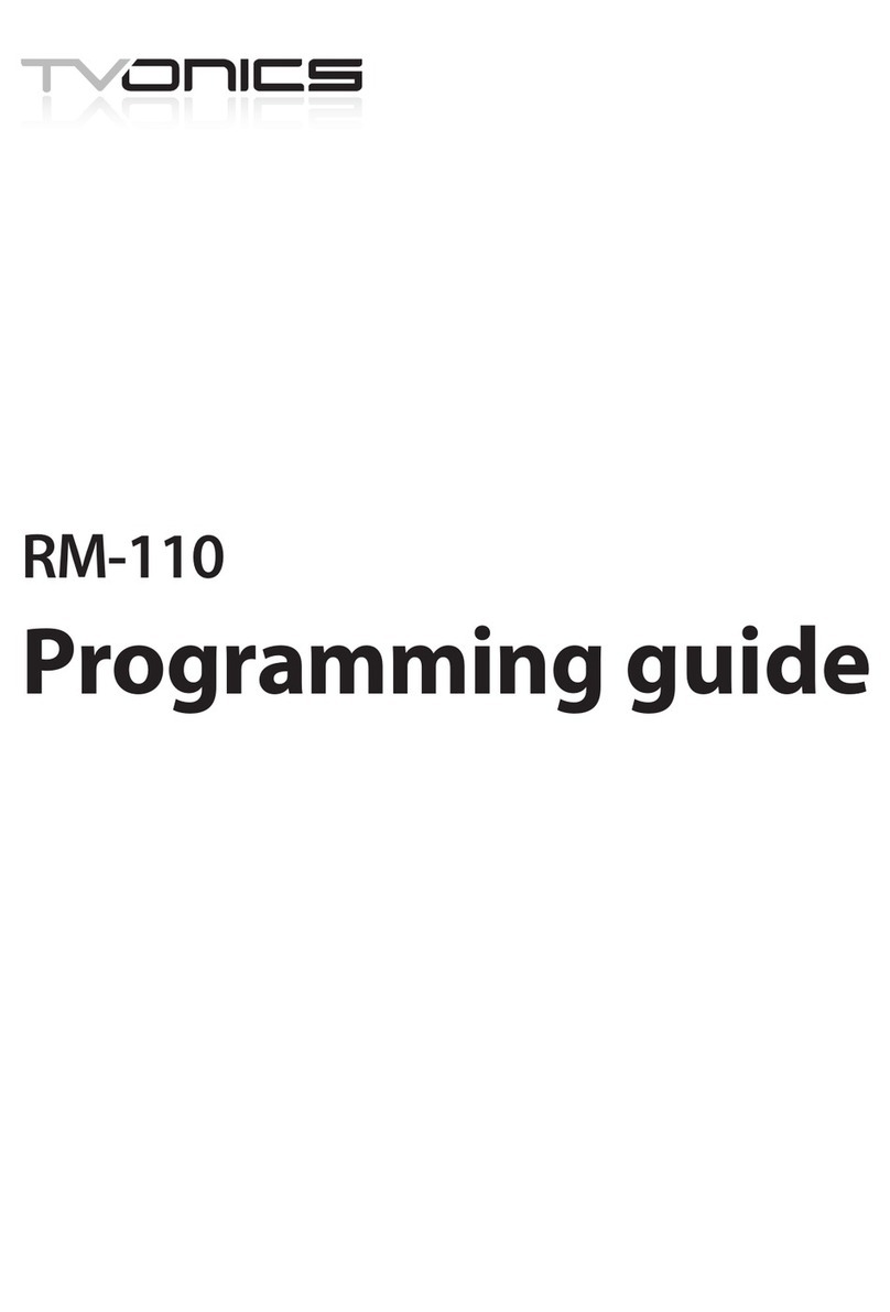 TVonics RM-110 Operating instructions