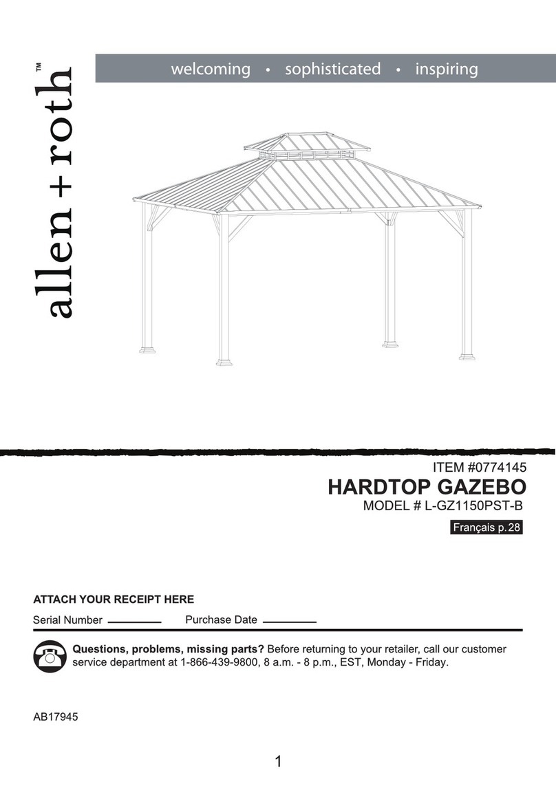 Allen + Roth L-GZ1150PST-B User manual Allen + Roth L-GZ1150PST-B User manual