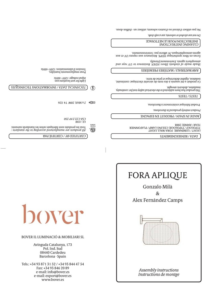 bover FORA APLIQUE User manual