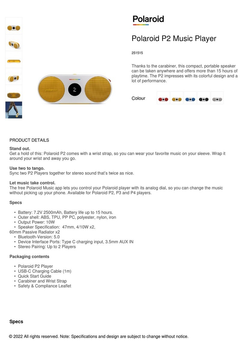 Polaroid P2 User manual Polaroid P2 User manual