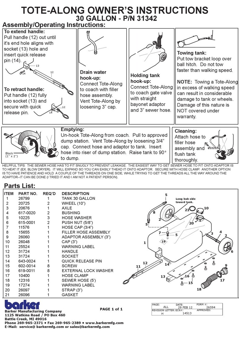 Barker 31342 Owner's instructions