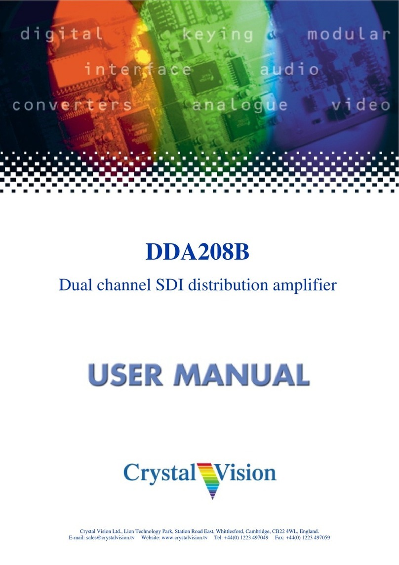 Crystal Vision DDA208B User manual