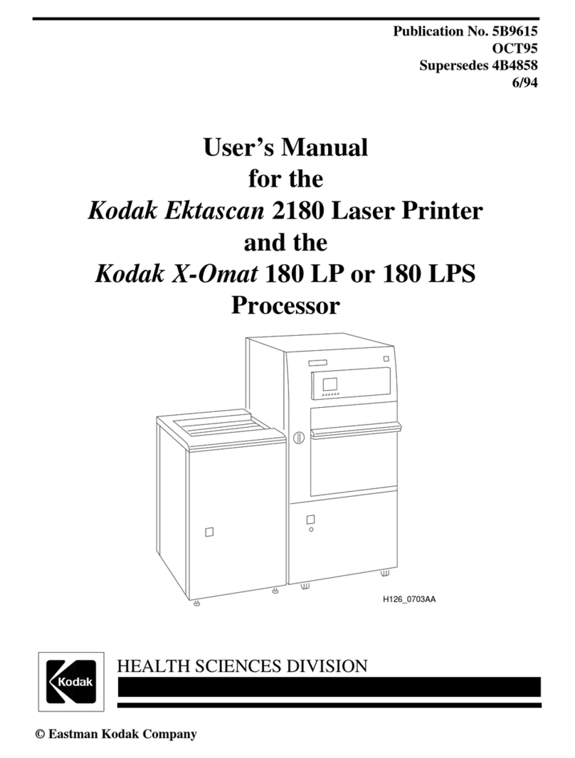 Kodak Ektascan 2180 User manual Kodak Ektascan 2180 User manual