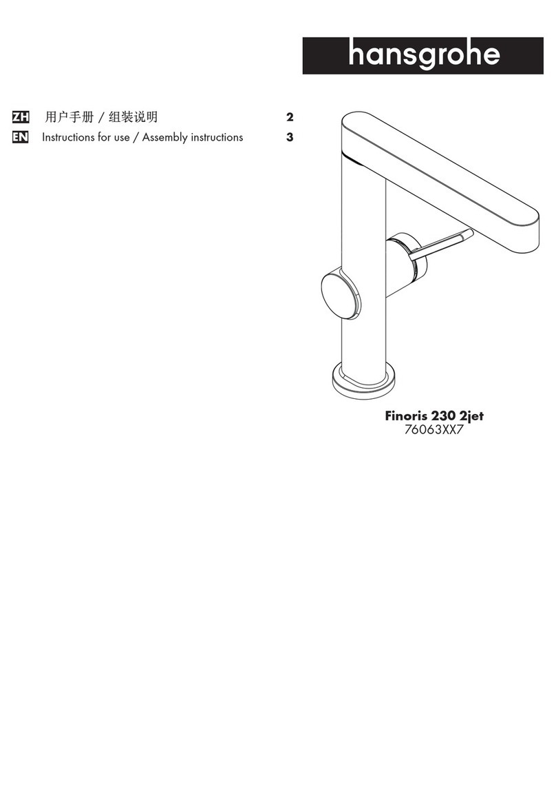 Hans Grohe Finoris 230 2jet 76063 Series Manual Hans Grohe Finoris 230 2jet 76063 Series Manual