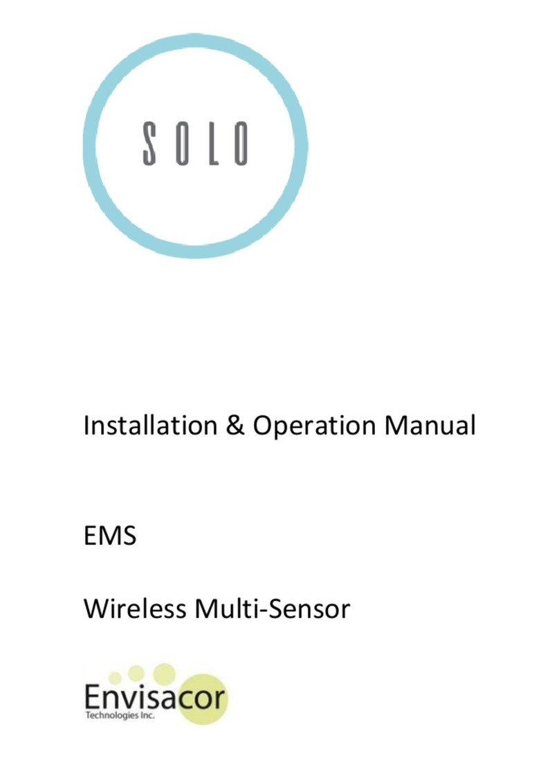 Envisacor Tecnologies SOLO EMS Installation & operation manual Envisacor Tecnologies SOLO EMS Installation & operation manual