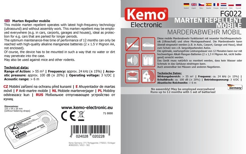 Kemo Electronic FG022 User manual