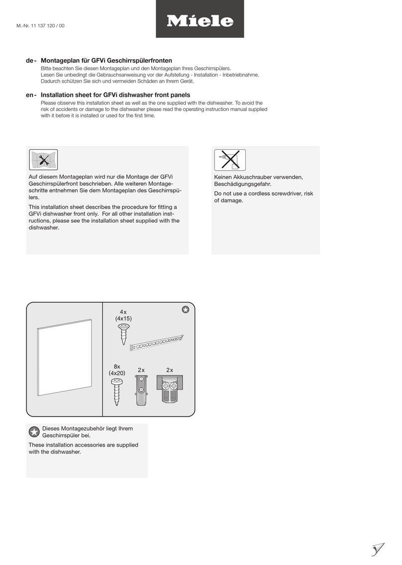 Miele 11 137 120 / 00 Assembly instructions