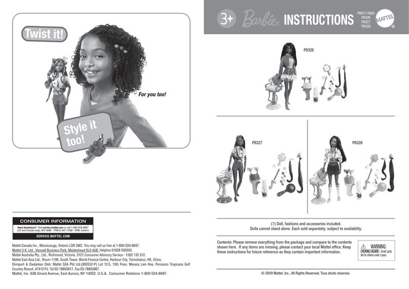 Mattel Barbie P8326 User manual