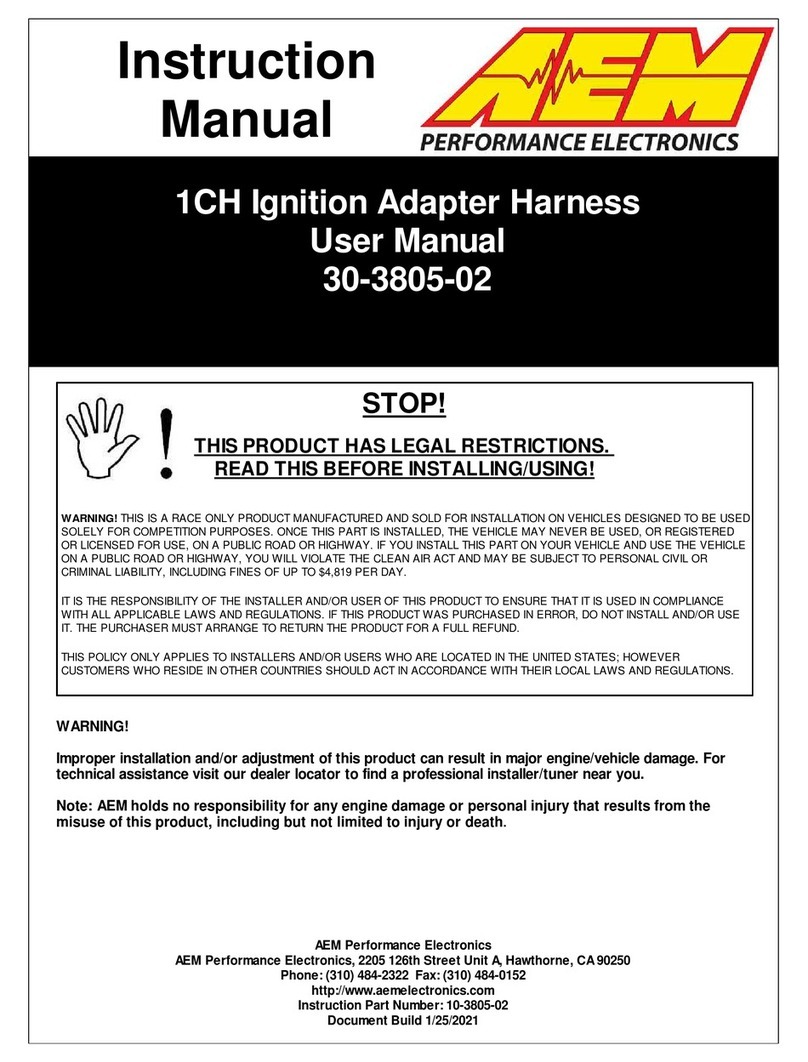 AEM 30-3805-02 User manual