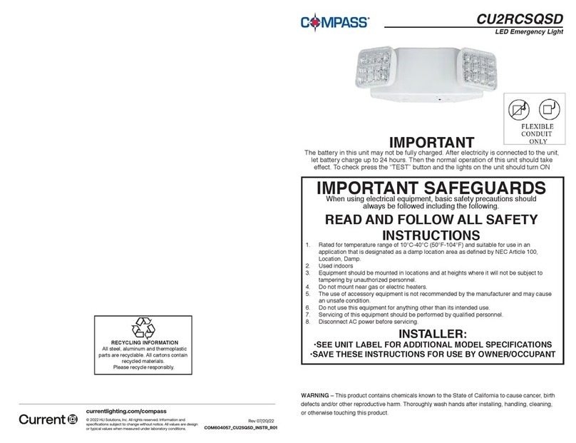 Current Compass CU2RCSQSD quick start guide