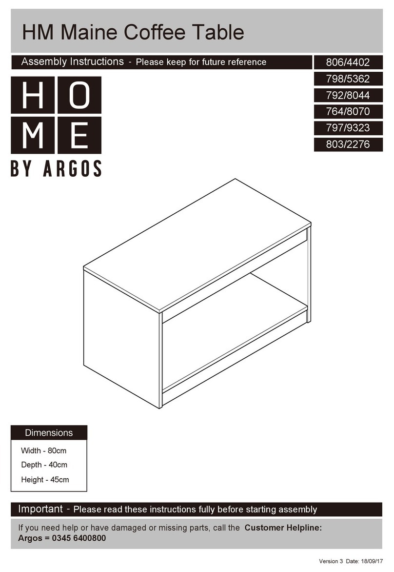 Argos HOME HM Maine 806/4402 Assembly instructions
