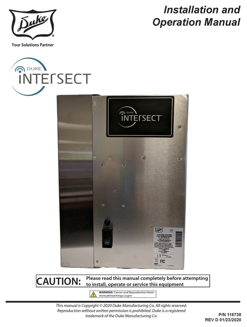 Duke INTERSECT Installation and operation manual