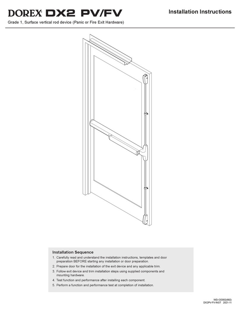 Dorex DX2 PV installation instructions