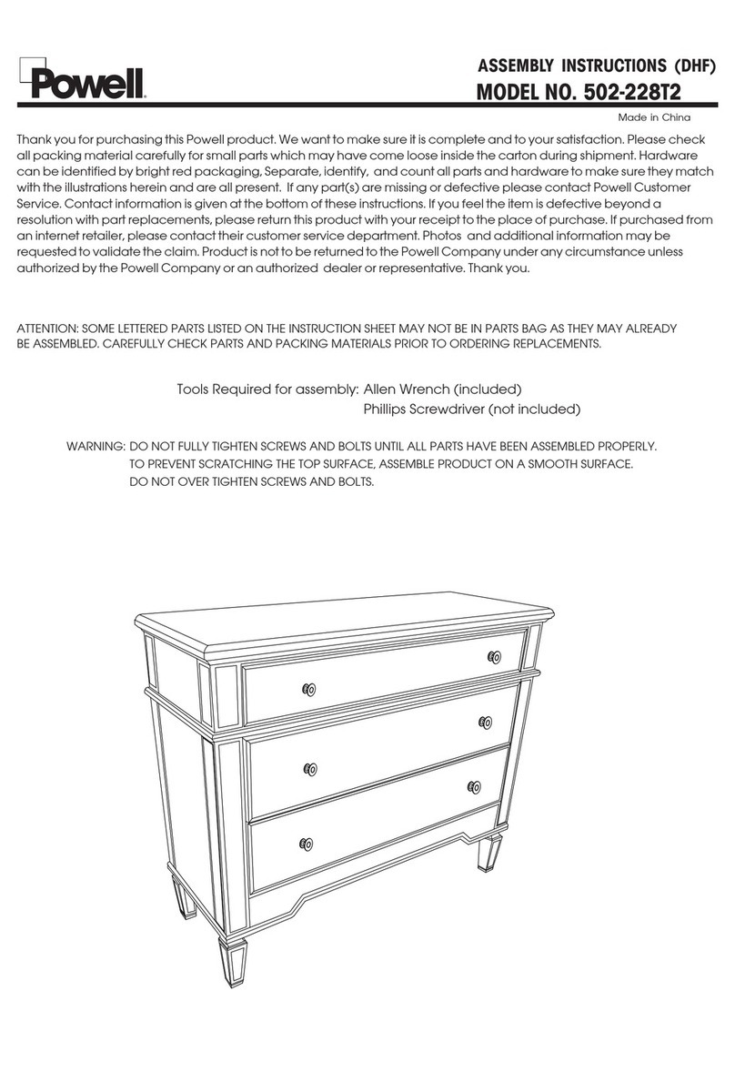 Powell 502-228T2 Assembly instructions