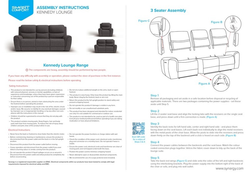 Smart Comfort Kennedy Lounge Range Assembly instructions Smart Comfort Kennedy Lounge Range Assembly instructions