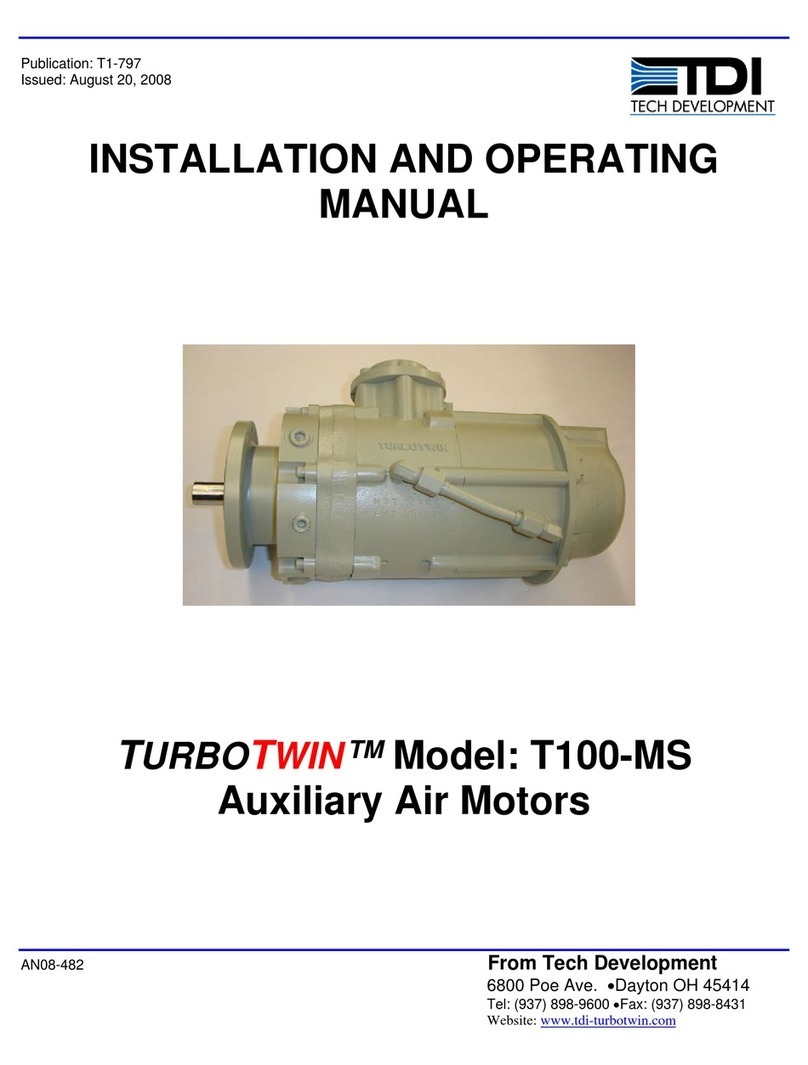 TDI TURBOTWIN T100-MS Installation and operating manual