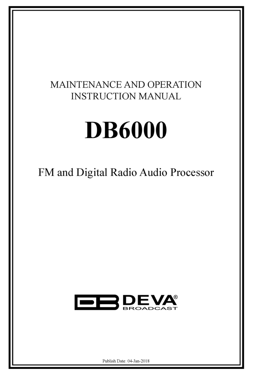 DEVA Broadcast DB6000 Maintenance and operation instruction manual DEVA Broadcast DB6000 Maintenance and operation instruction manual