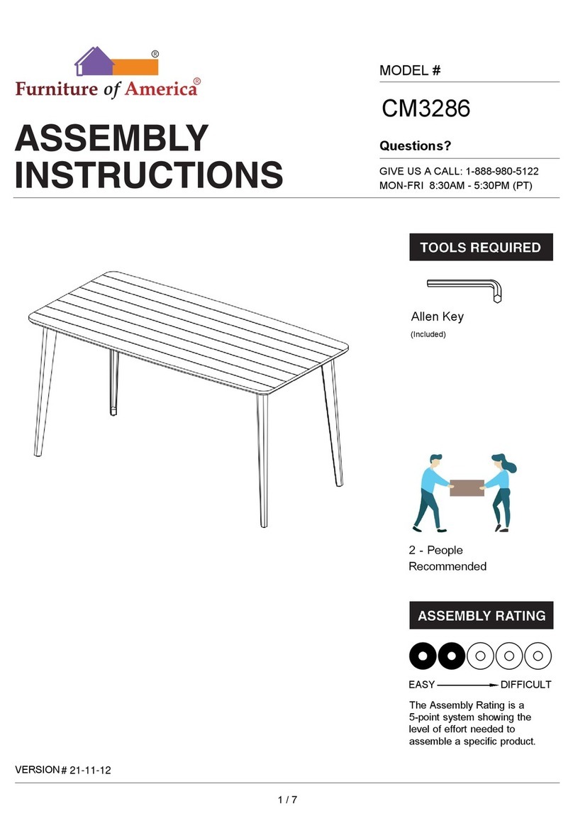 Furniture of America CM3286 Assembly instructions
