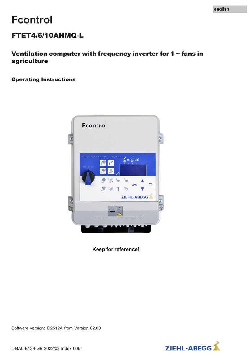 ZIEHL-ABEGG Fcontrol FTET4AHMQ-L operating instructions