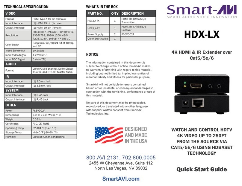 SMART-AVI HDX-LX User manual