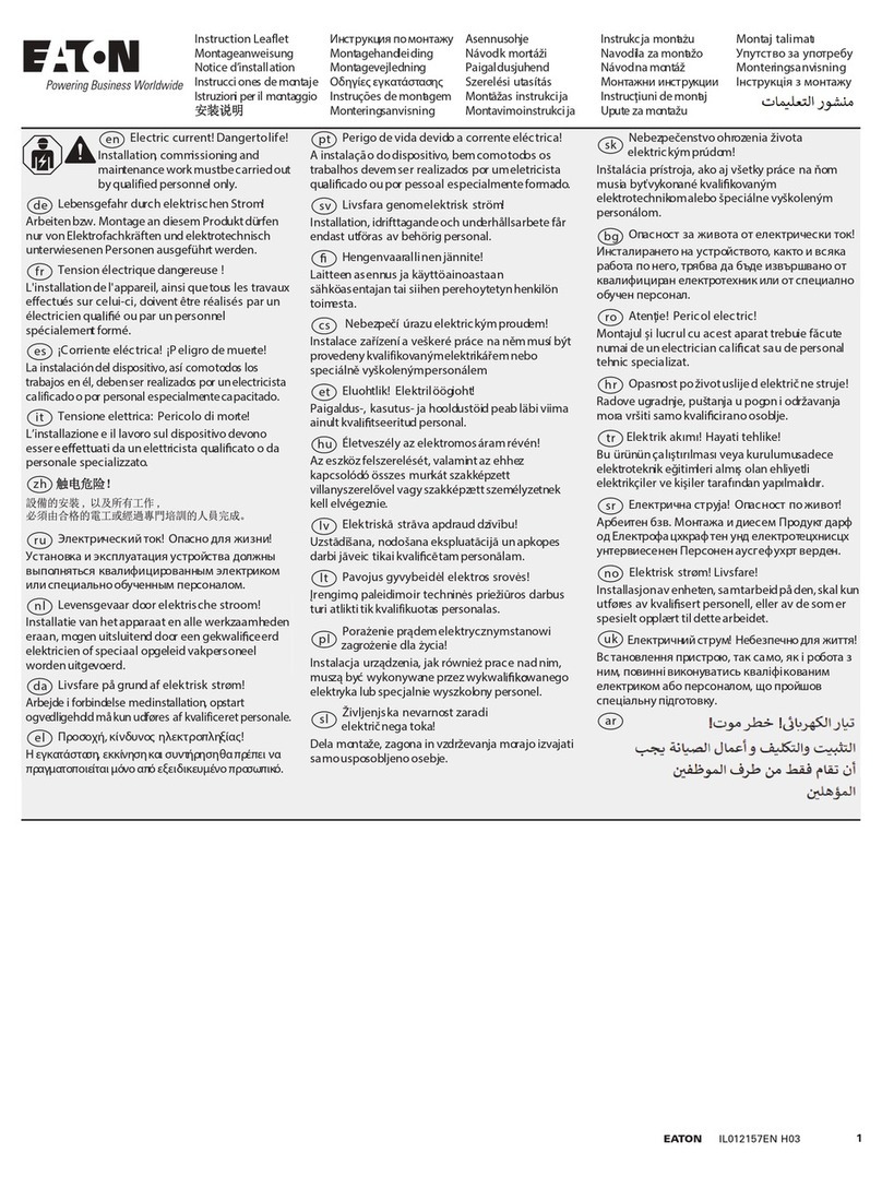 Eaton Power Defense PD3 Operating and safety instructions
