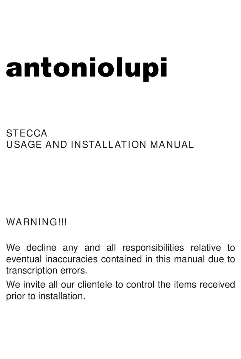 antoniolupi STECCA600 Usage and installation manual