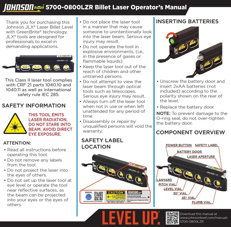 Johnson 5700-0800LZR User manual Johnson 5700-0800LZR User manual
