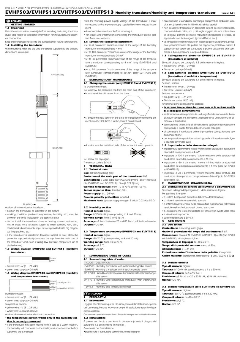 Evco EVHP503 quick start guide