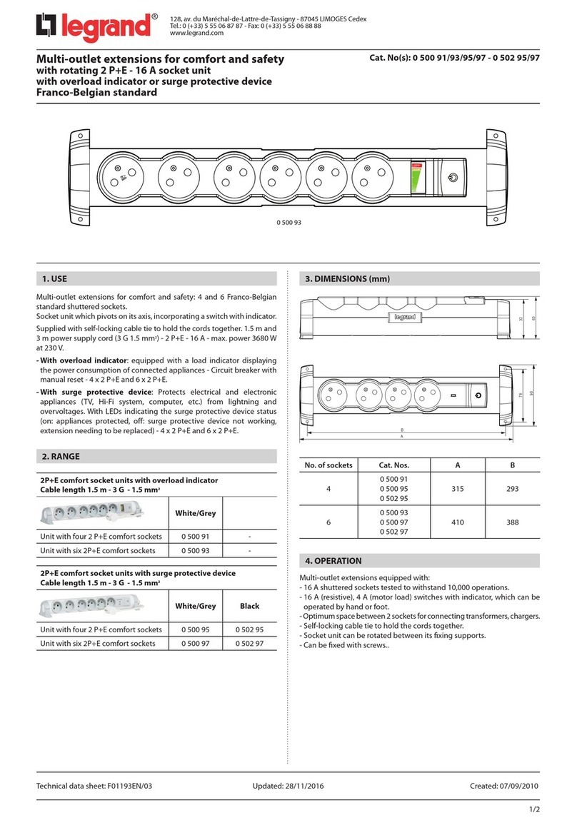LEGRAND 0 500 91 manual