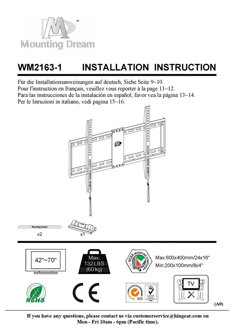 Mounting Dream WM2163-1 Installation instruction Mounting Dream WM2163-1 Installation instruction