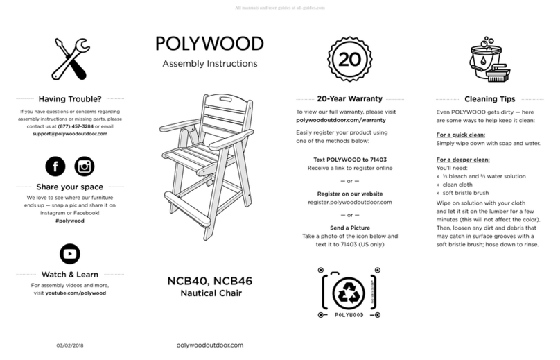 Polywood Nautical NCB40 Assembly instructions Polywood Nautical NCB40 Assembly instructions