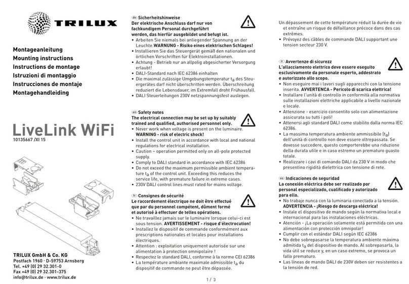 Trilux LiveLink WiFi Mounting instructions