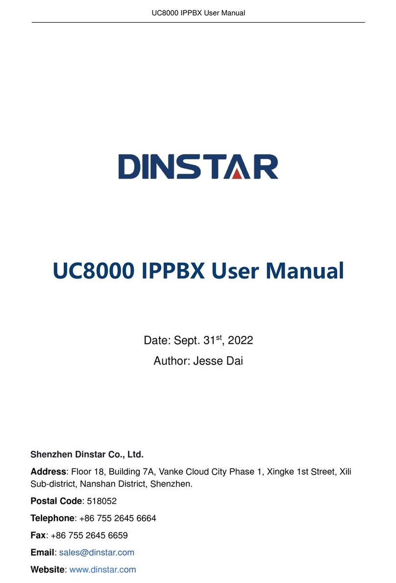 Dinstar UC8000 IPPBX user manual