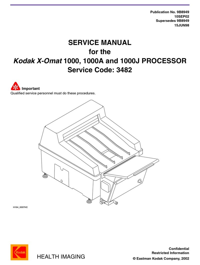 Kodak X-Omat 1000 Service manual