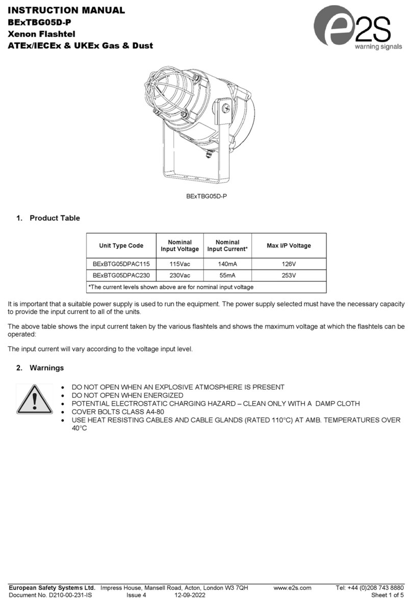 E2S BExTBG05D-P User manual