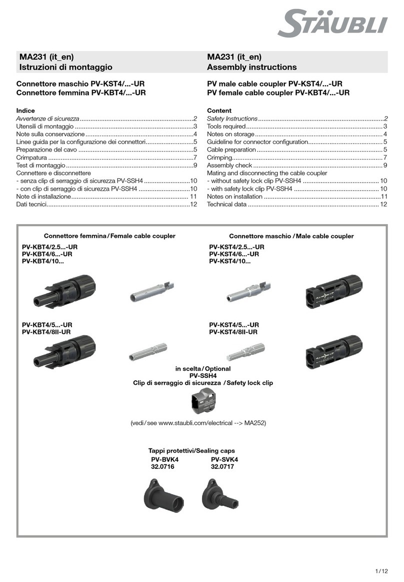 Staubli PV-KST4 UR Series Assembly instructions