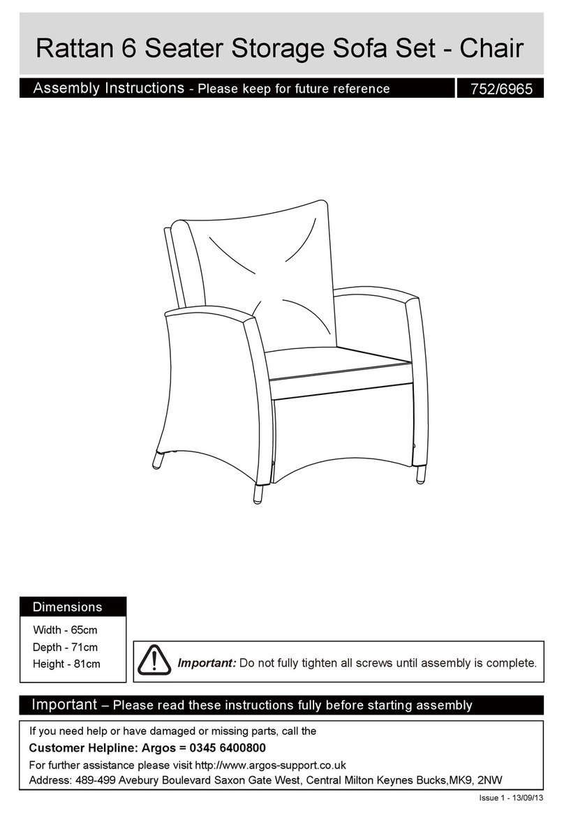 Argos Rattan 752/6965 Assembly instructions Argos Rattan 752/6965 Assembly instructions