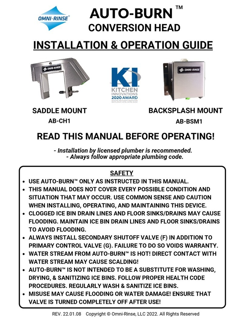 Omni-Rinse AUTO-BURN AB-CH1 Installation & operation guide